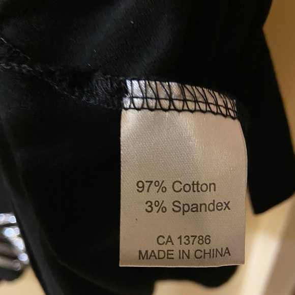 Model France black tee/tunic with silver gems - size 2XL - NWOT - Picture 4 of 9